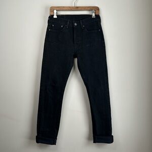 Levi's 501S Skinny Fit Button Fly Black Liquorice Size 29
